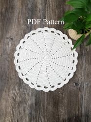 pdf crochet napkin pattern doily pattern table christmas decoration coaster placemat
