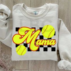 checkered softball mama png checkered softball mama digital