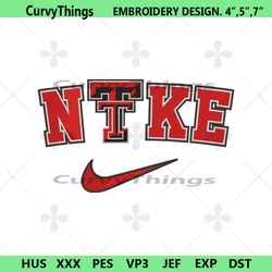 texas tech red raiders nike logo embroidery design download file