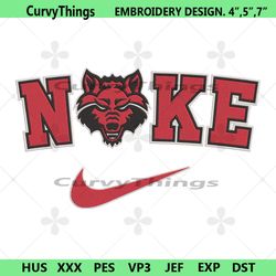 arkansas state red wolves nike logo embroidery design download file