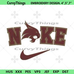 texas state bobcats nike logo embroidery design download file