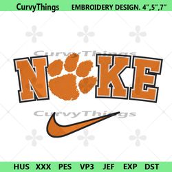 clemson tigers nike logo embroidery design download file