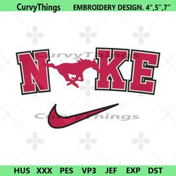 smu mustangs nike logo embroidery design download file