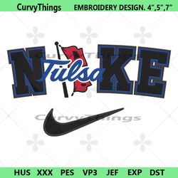 tulsa golden hurricane nike logo embroidery design download file