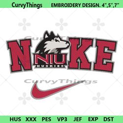 northern illinois huskies nike logo embroidery design download file