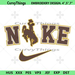 wyoming cowboys nike logo embroidery design download file