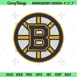 boston bruins logo nhl team embroidery design file