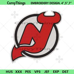 new jersey devils logo nhl team embroidery design file