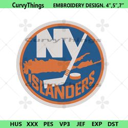 new york islanders logo nhl team embroidery design file