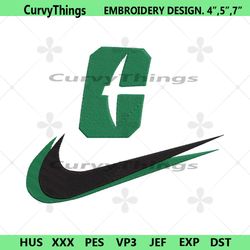 charlotte 49ers double swoosh nike logo embroidery design file