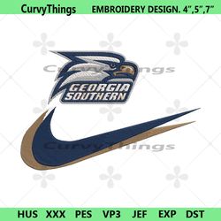 georgia southern eagles double swoosh nike logo embroidery design file