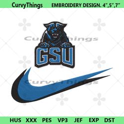 georgia state panthers double swoosh nike logo embroidery design file