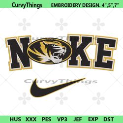 missouri tigers nike logo embroidery design download file