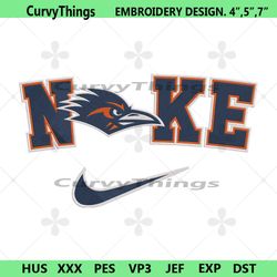 utsa roadrunners nike logo embroidery design download file