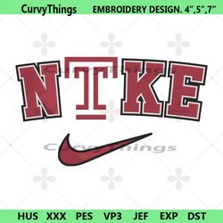 temple owls nike logo embroidery design download file