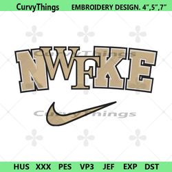 wake forest demon deacons nike logo embroidery design download file