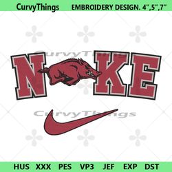 arkansas razorbacks nike logo embroidery design download file