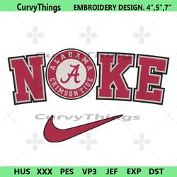 alabama crimson tide nike logo embroidery design download file