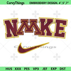 minnesota golden gophers nike logo embroidery design download file