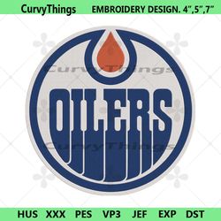 edmonton oilers logo nhl team embroidery design file