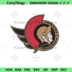 ottawa senators logo nhl team embroidery design file