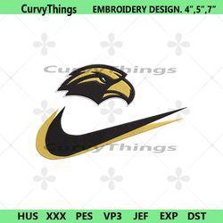 southern miss golden eagles double swoosh nike logo embroidery design file