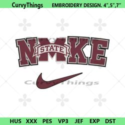 mississippi state bulldogs nike logo embroidery design download file
