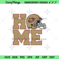 san francisco 49ers home helmet embroidery design download file