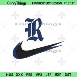 rice owls double swoosh nike logo embroidery design file