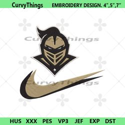 ucf knights swoosh double nike logo embroidery design file
