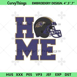 baltimore ravens home helmet embroidery design download file