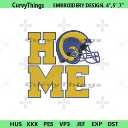 los angeles rams home helmet embroidery design download file