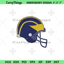 michigan wolverines football helmet logo machine embroidery.