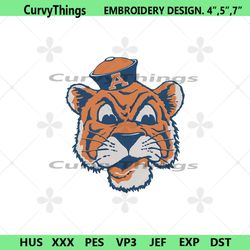 auburn tigers head embroidery files, ncaa embroidery files, auburn tigers file