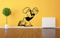 popeye the sailor man sticker american comics hero wall sticker vinyl decal mural art decor