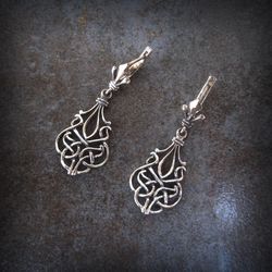 handmade silver earrings for women,cute silver earrings,handmade ukrainian silver jewelry,dangling silver earrings