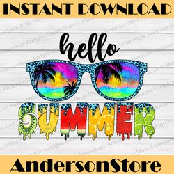 hello summer png, summer sublimation designs downloads, digital download, sublimation graphics, tropical design