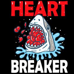 valentines day shark heart breaker svg, breaker svg