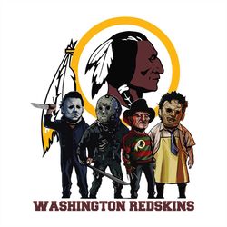 horror movie team washington redskins,nfl png, football png, cricut file