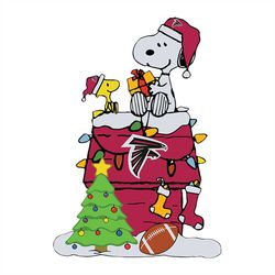 atlanta falcons snoopy christmas nfl svg, football svg, cricut file, svg