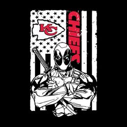 deadpool flag fan kansas city chiefs,nfl svg, football svg, cricut file, svg