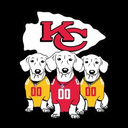 dachshund dog fan kansas city chiefs, nfl svg, football svg, cricut file, svg