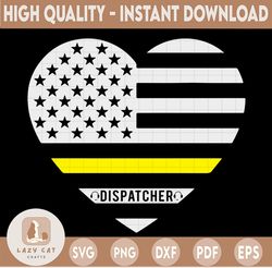 911 dispatcher gold line heart svg, dispatcher svg pdf png cutting files for silhouette or cricut