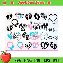 baby feet svg bundle