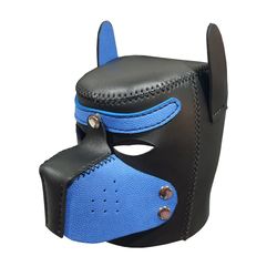 leather dog mask hood full head