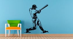 baseball sticker, baseball player, baseball game, wall sticker vinyl decal mural art decor