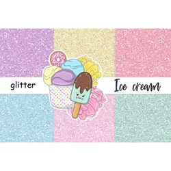 ice cream glitter | pastel paper textures