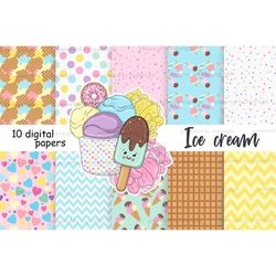 ice cream cone pattern | food seamless paper