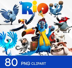 rio png clipart bundle, rio png, rio birthday, rio png