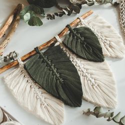 macrame feather  pdf pattern video tutorial diy macrame leaf macrame tutorial for beginners instruction step by step